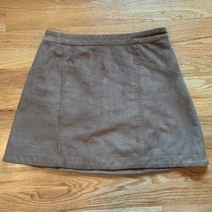 Abercrombie brown suede skirt!